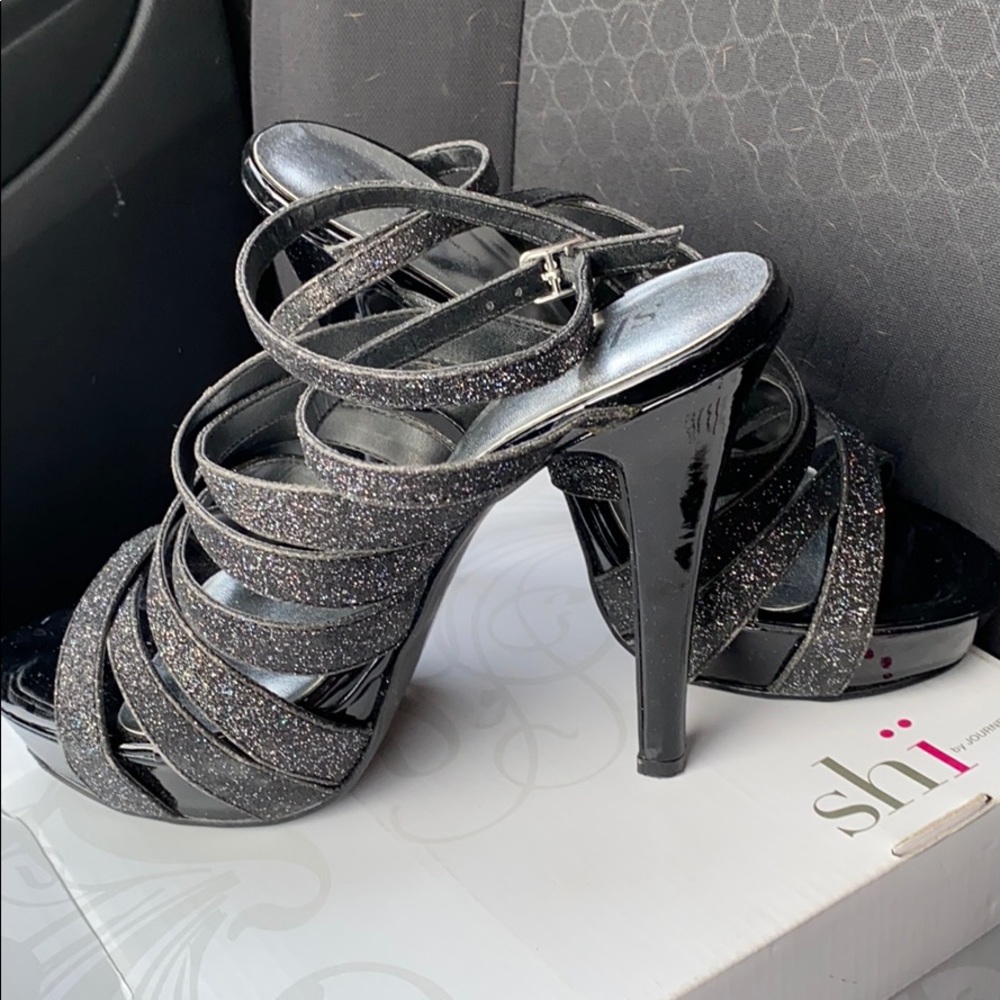 Glisten Black Heels
